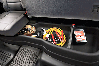 Husky 09001 Under Seat Storage Box | 2007-2013 GM 1500/2500/3500 Crew Cab