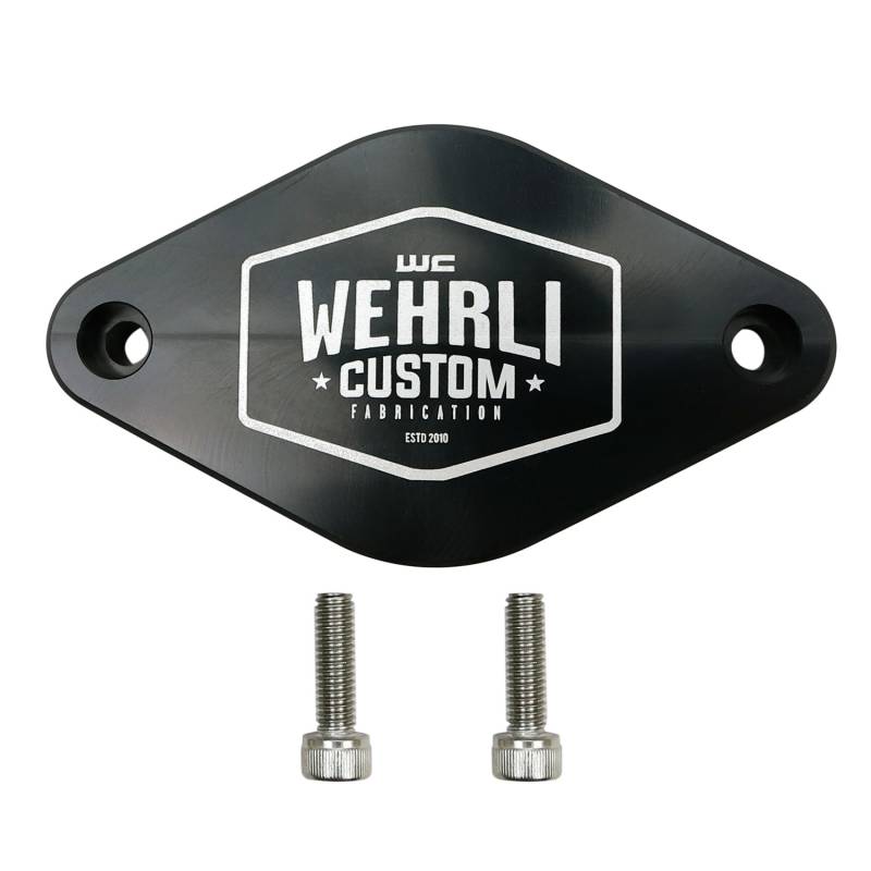 Wehrli 100096 Billet Turbo Resonator Block Off Plate | 2011-2016 Silverado/Sierra 2500HD/3500HD 6.6L LML