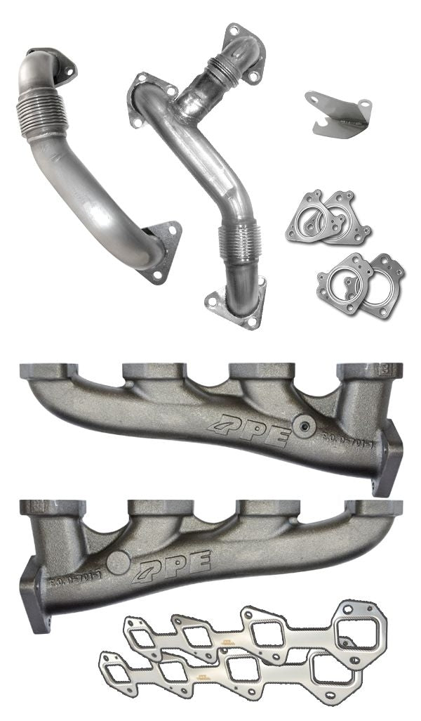 PPE 116111600 Exhaust Manifolds & Up-Pipes | 2006-2007 Silverado/Sierra 2500HD/3500HD 6.6L