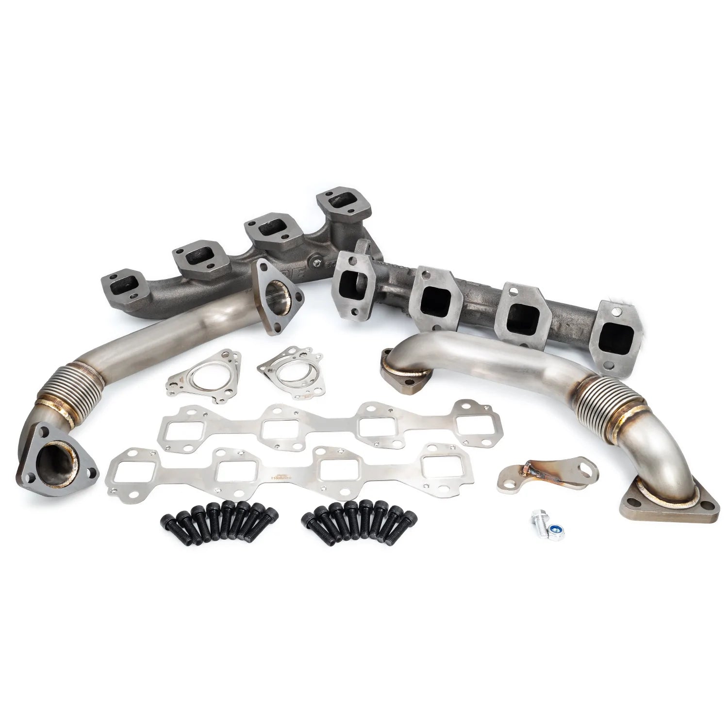 PPE 116112500HD High Flow Raw Exhaust Manifolds & Up-Pipes Package | 2017-2022 Silverado/Sierra 2500HD/3500HD 6.6L