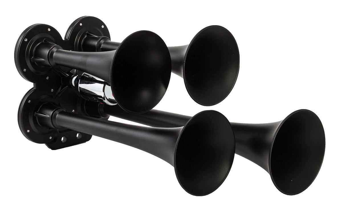 Kleinn 141-1 Black Plated Plated Quad Air Horn Kit | Universal