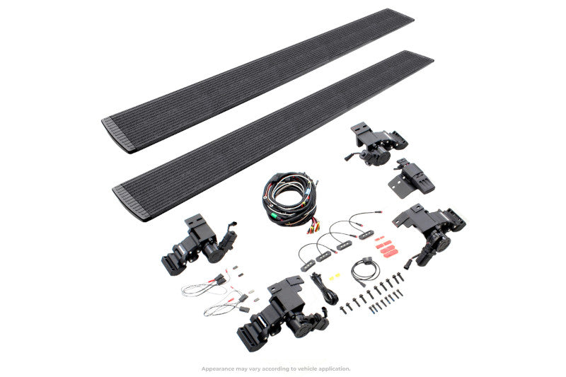 Go Rhino 20404580PC E-Board E1 Electric Running Board Kit Textured Black | 2007-2013 Silverado/Sierra 1500/2500HD/3500HD