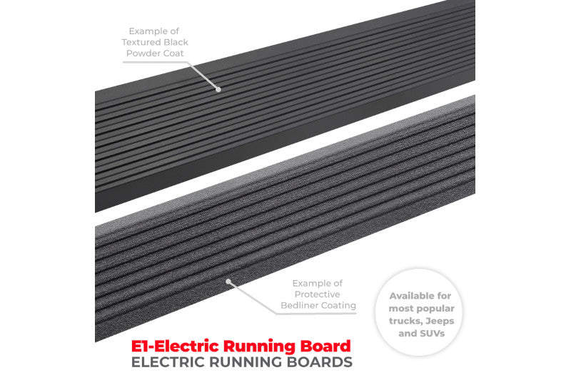 Go Rhino 20404780PC E-Board E1 Electric Running Board Kit Textured Black | 2014-2019 1500 Limited/2500HD/3500HD