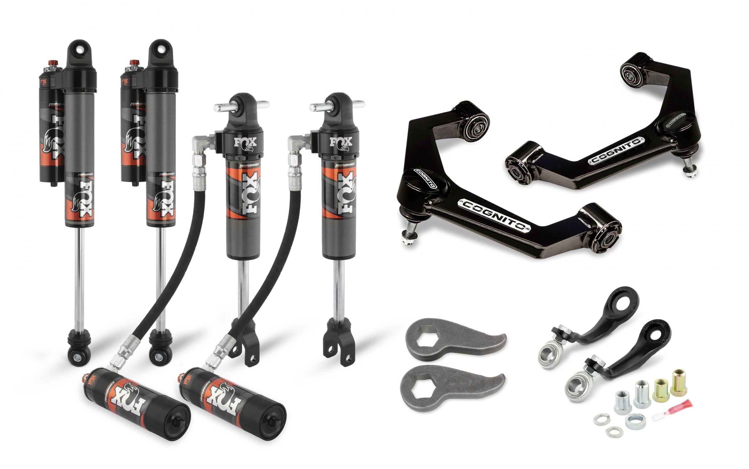 Cognito 210-P0932 3in Elite Leveling Kit w/ Fox Elite 2.5 Reservoir Shocks | 2011-2019 Silverado/Sierra 2500HD/3500HD