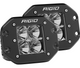 Rigid 212113 D-Series Pro Flood Beam Flush Mount Lights | Universal