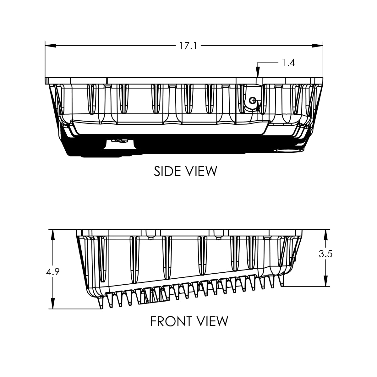 PPE 228052110 Heavy Duty Cast Aluminum Transmission Pan w/ Brushed Finish | 2007.5-2022 Ram 2500