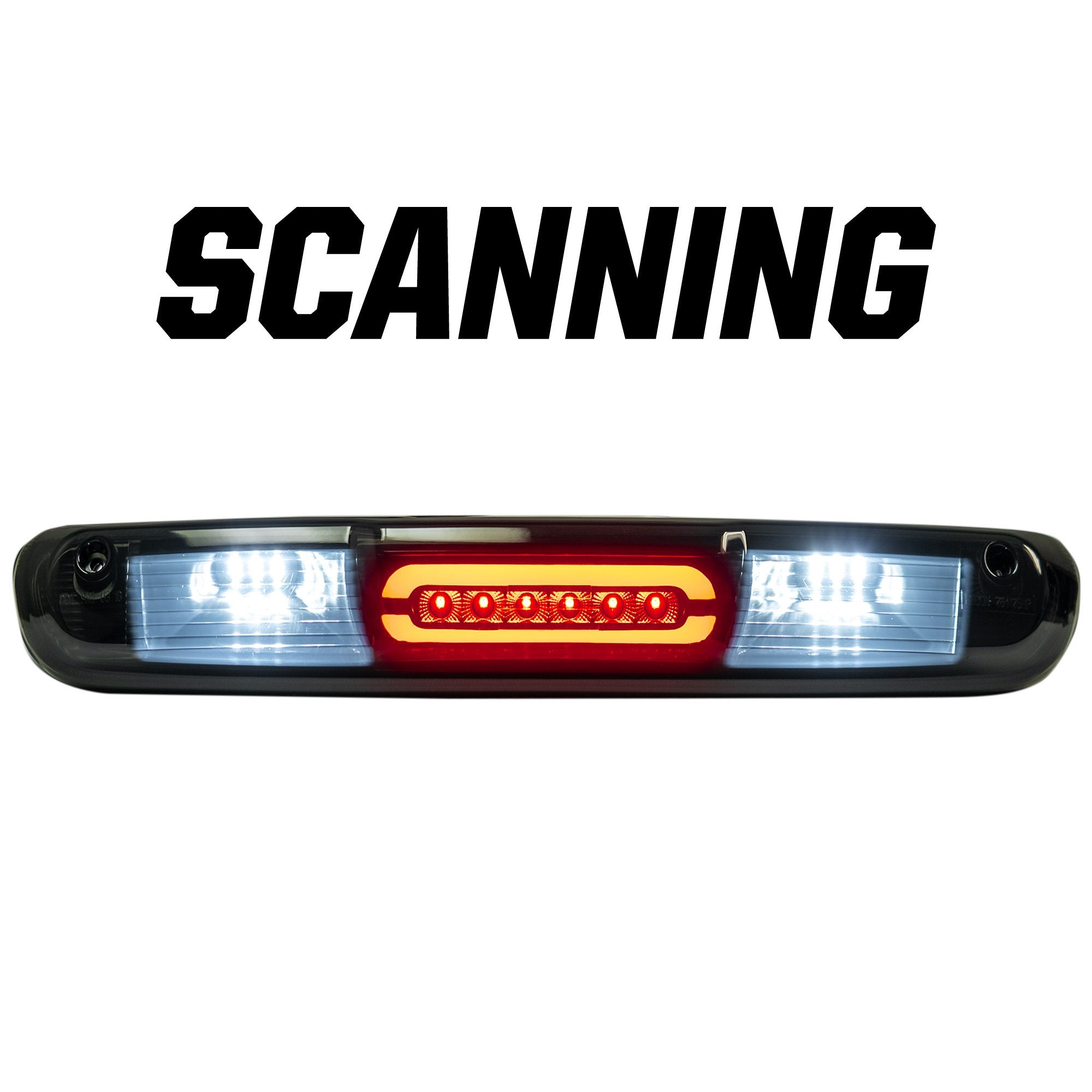 Recon 264125BKHPS Scanning LED 3rd Brake Light White Cargo Lights Smoked Lens | 2007.5-2013 Silverado/Sierra 1500/2500HD/3500HD