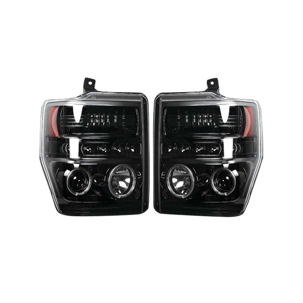 Recon 264196BKCC Smoked Projector Headlights | 2008-2010 F250/F350