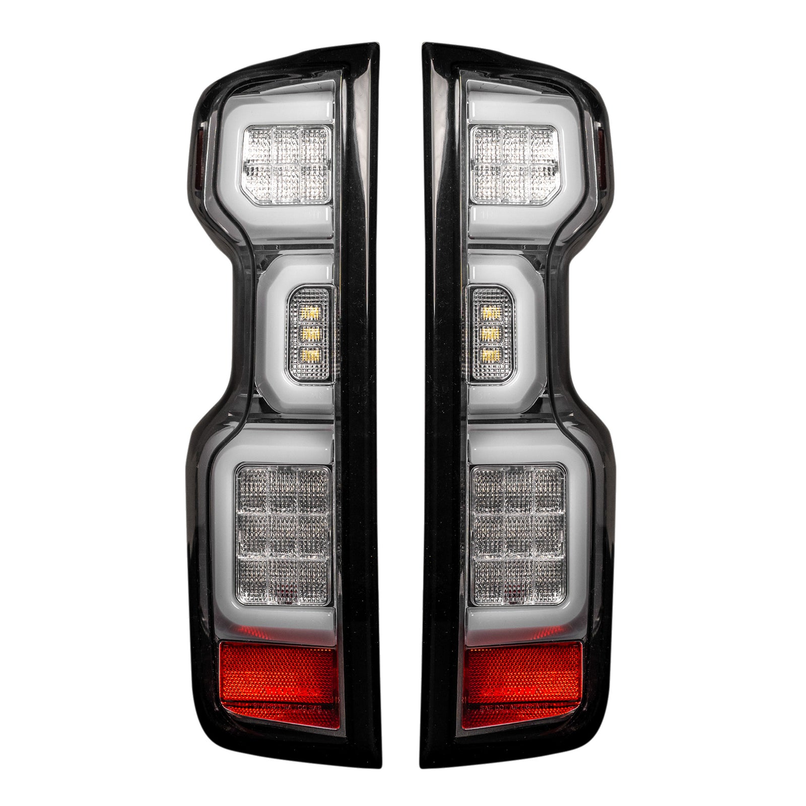 Recon 264397CL LED Clear Tail Lights | 2019-2022 Silverado 1500/2500HD/3500HD