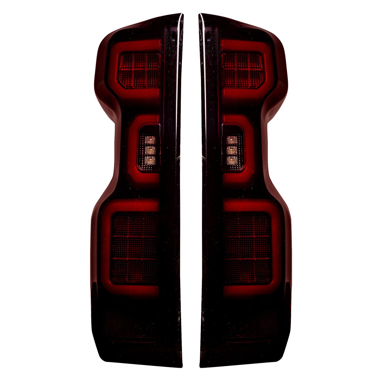 Recon 264397LEDRBK LED Red Smoked Tail Lights | 2019-2022 Silverado 1500/2500HD/3500HD