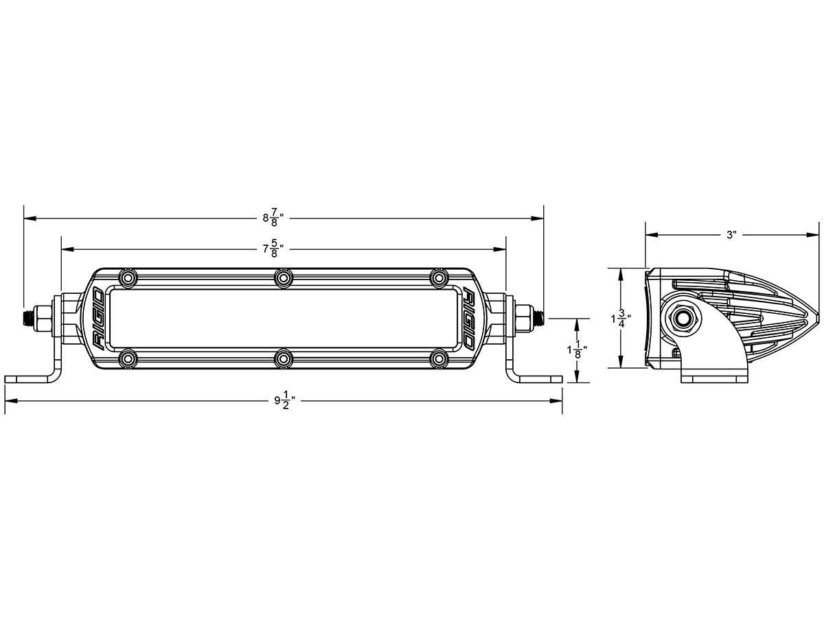 Rigid 906113 6in SR-Series Pro Flood Beam Light Bar | Universal