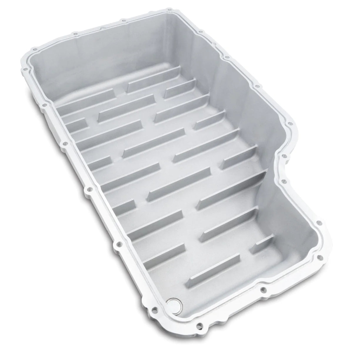 PPE 328053300 Heavy Duty Deep Cast Aluminum Transmission Pan w/ Raw Finish | 2020-2022 Ford 6.7L Powerstroke w/ 10R140 Transmission