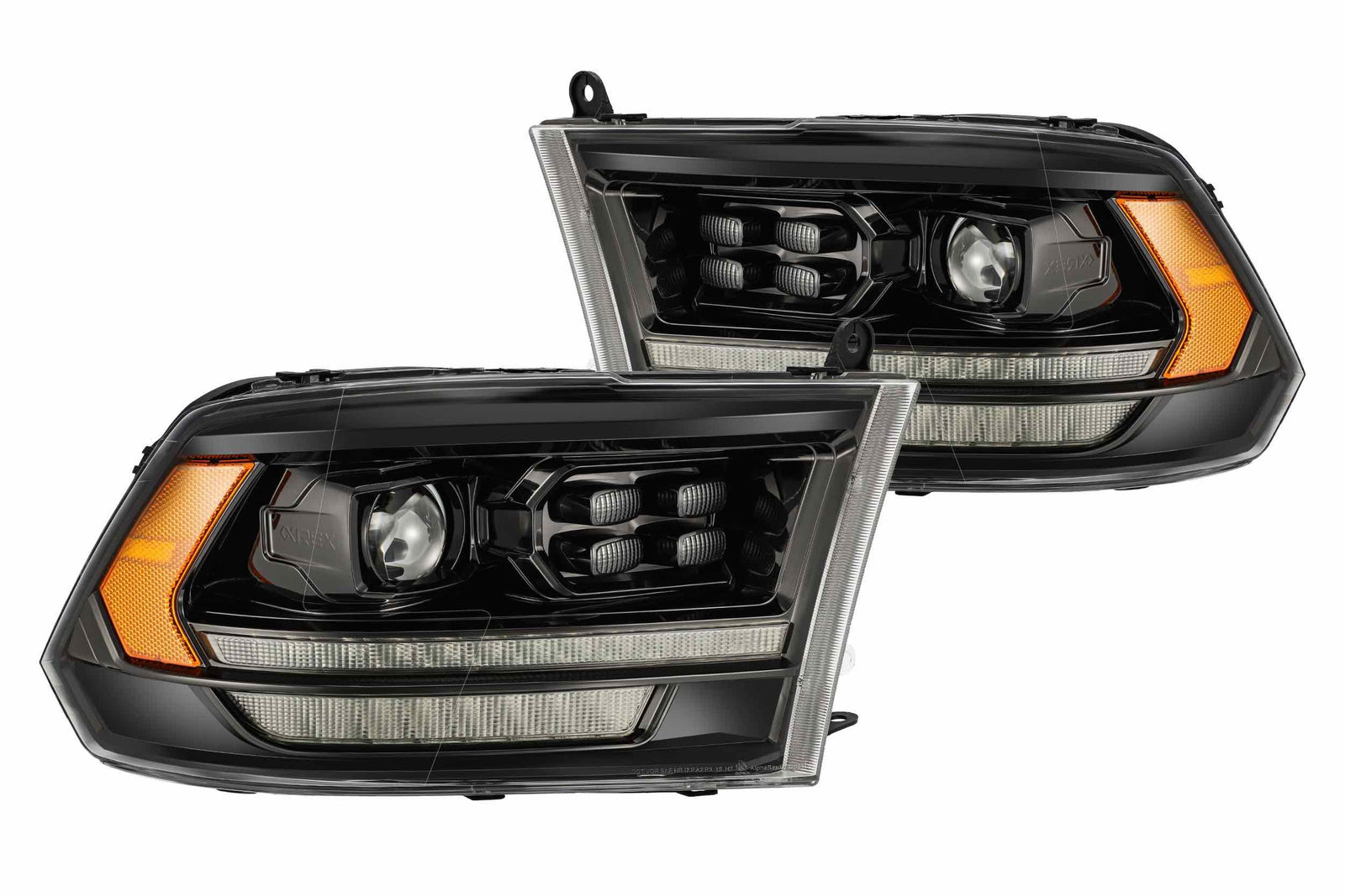 AlphaRex 880524 PRO Halogen HD Look Alpha Black Headlights | 2009-2018 Ram 1500/10-18 Ram 2500/3500