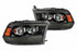 AlphaRex 880593 PRO Series Jet Black Halogen Headlights | 2009-2018 Ram 1500/2500/3500HD