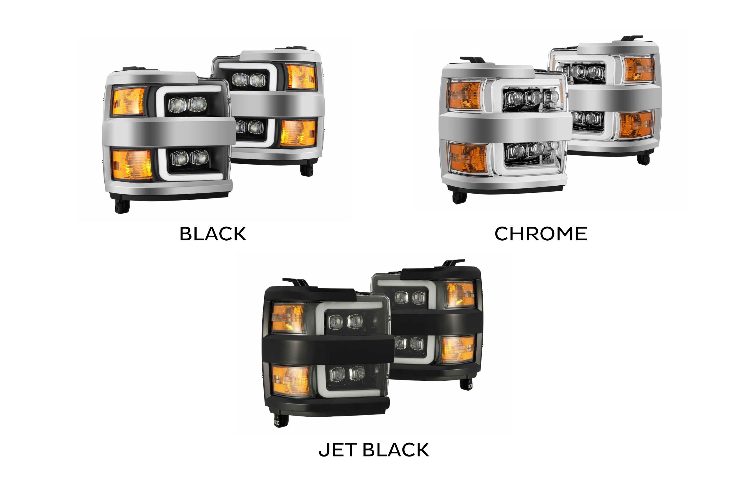 AlphaRex 880228 NOVA LED Chrome Headlights | 2015-2019 Silverado 2500HD/3500HD