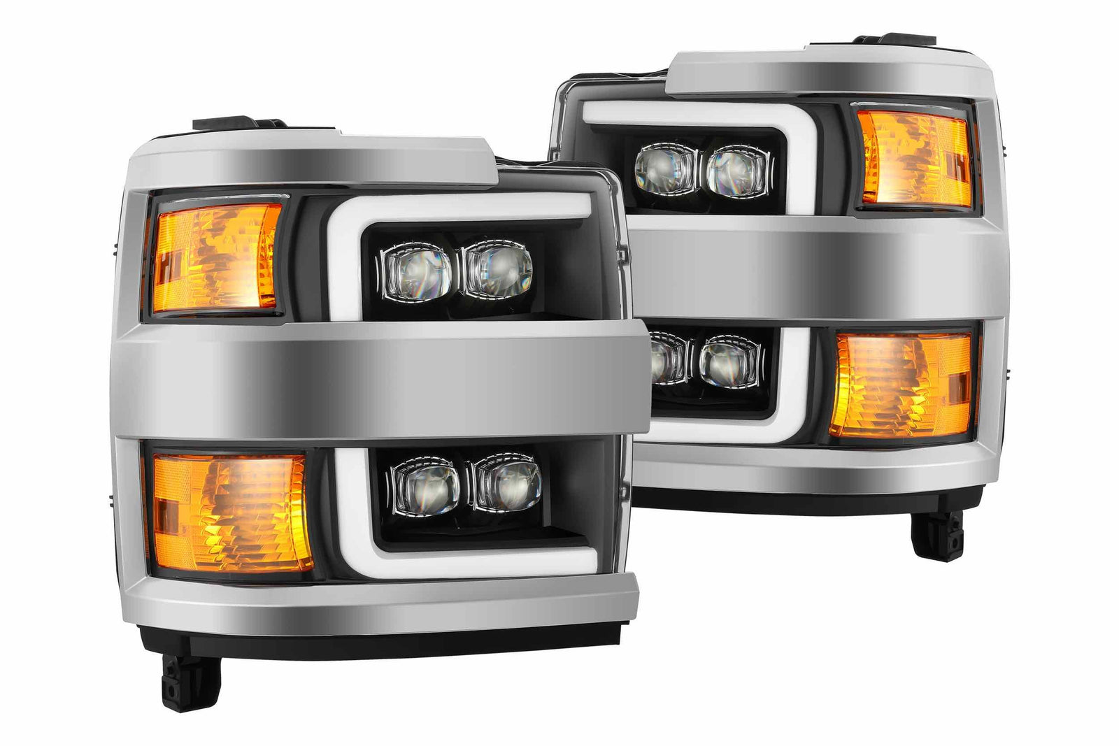 AlphaRex 880228 NOVA LED Chrome Headlights | 2015-2019 Silverado 2500HD/3500HD