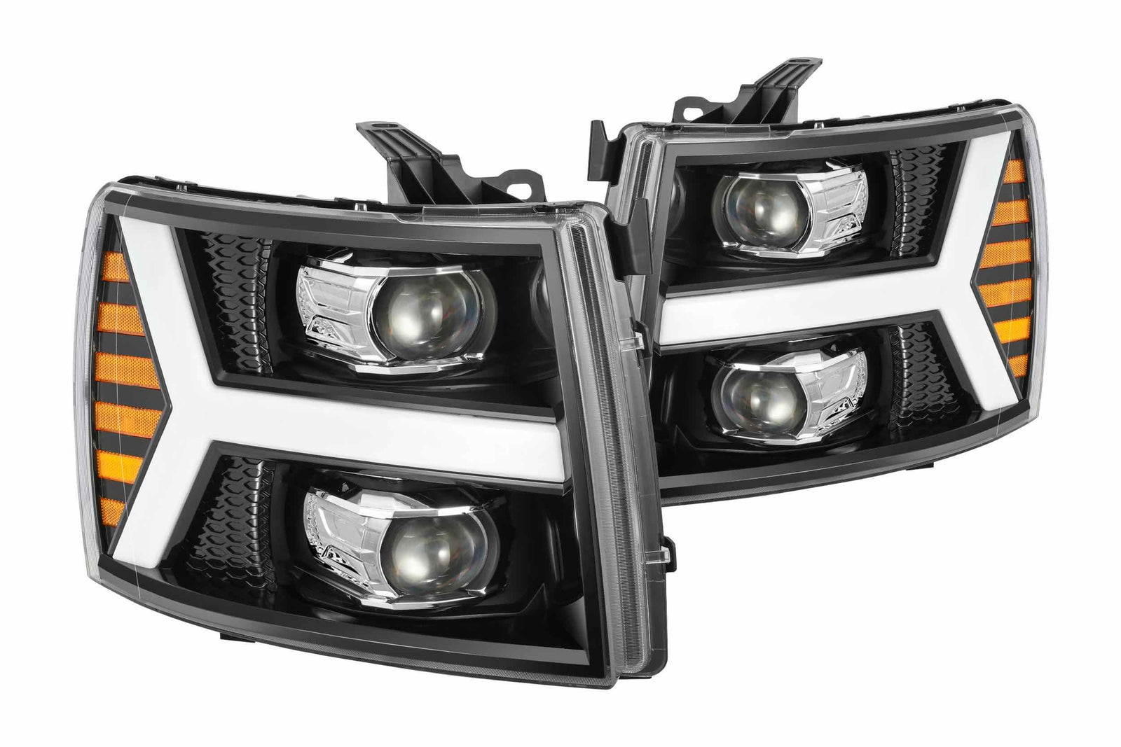 AlphaRex 880204 PRO Halogen Chrome Headlights | 2007-2013 Silverado 1500