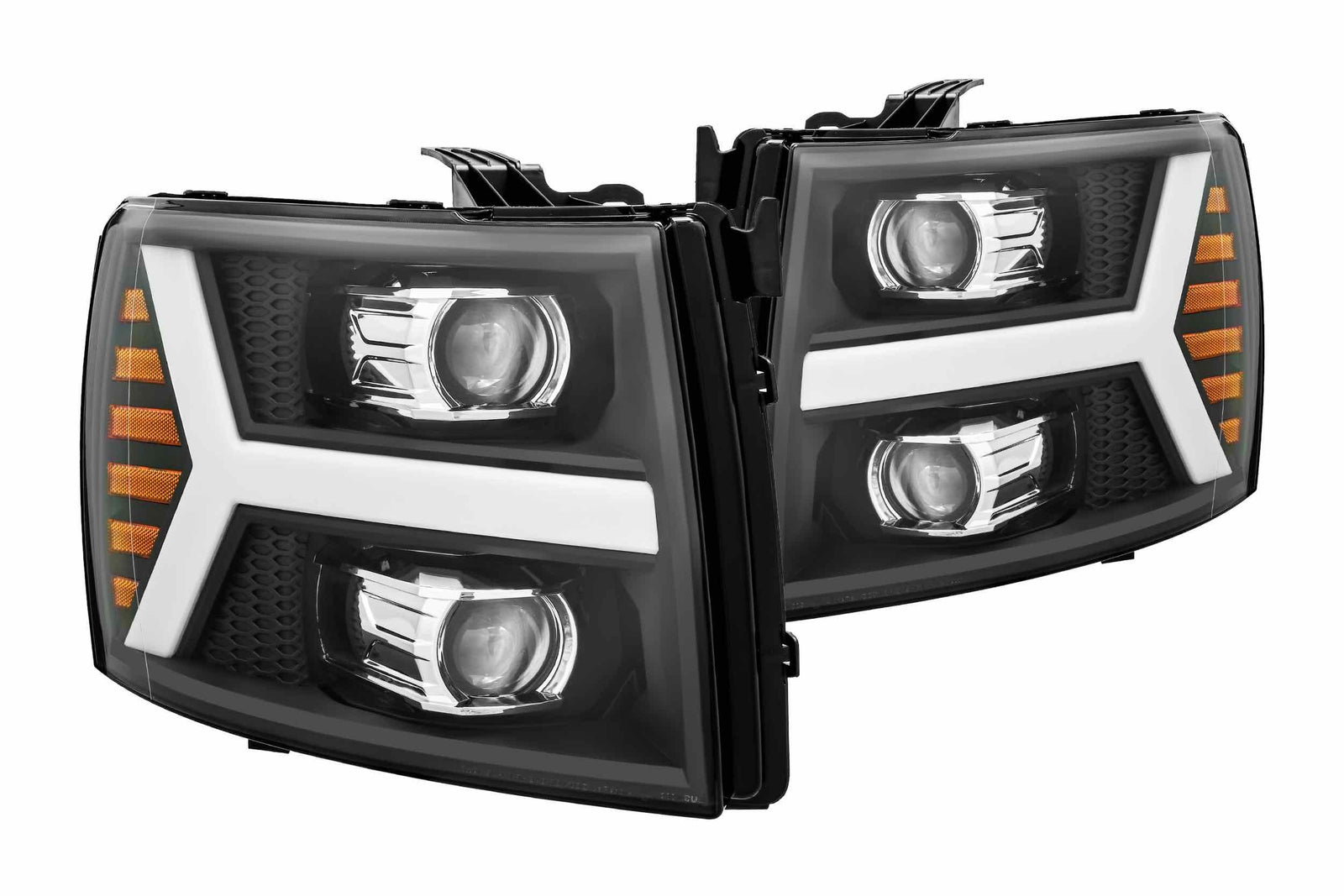 AlphaRex 880204 PRO Halogen Chrome Headlights | 2007-2013 Silverado 1500