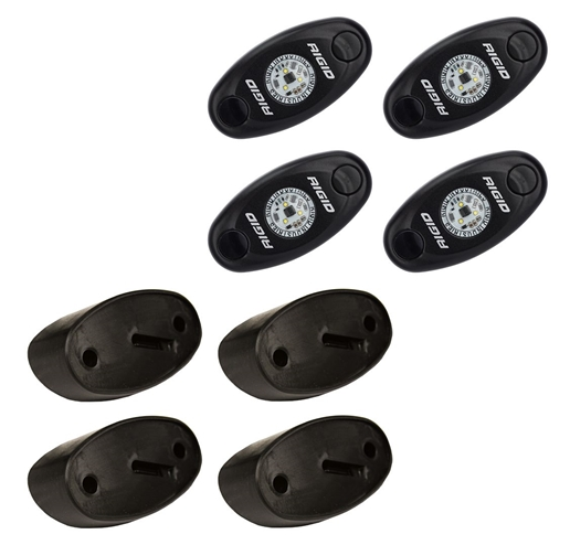 Rigid 400203 A-Series High-Power Cool White Rock Lights Set of 4 | Universal