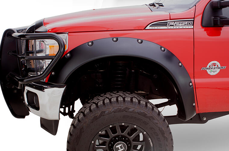 Bushwacker 40949-02 Cut-Out Style Front & Rear Fender Flares | 2007.5-2014 Silverado 1500/2500HD/3500HD (Non-Dually) Standard & Long Bed