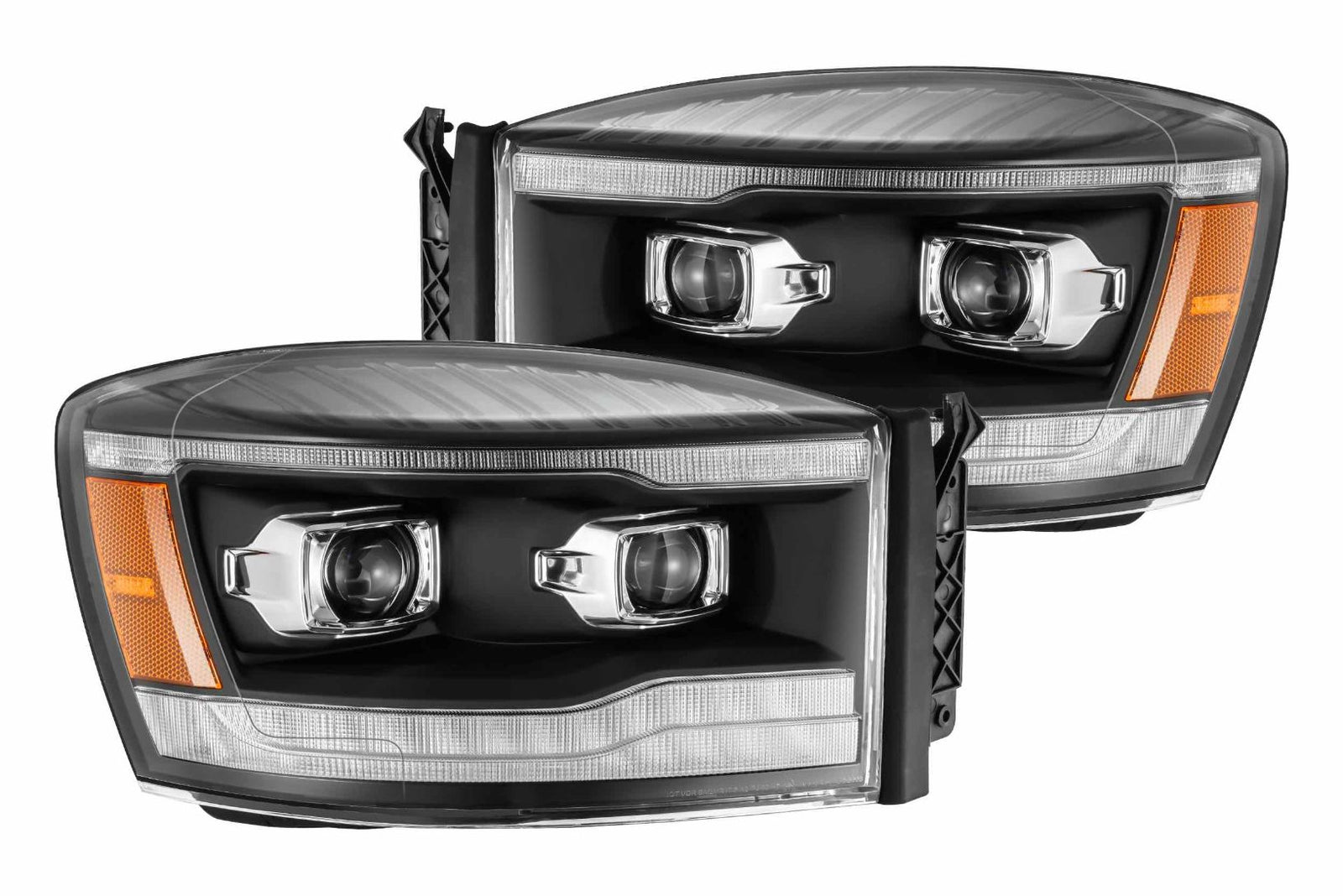 AlphaRex 880534 LUXX Chrome LED Headlights | 2006-2008 Ram 1500/2500/3500