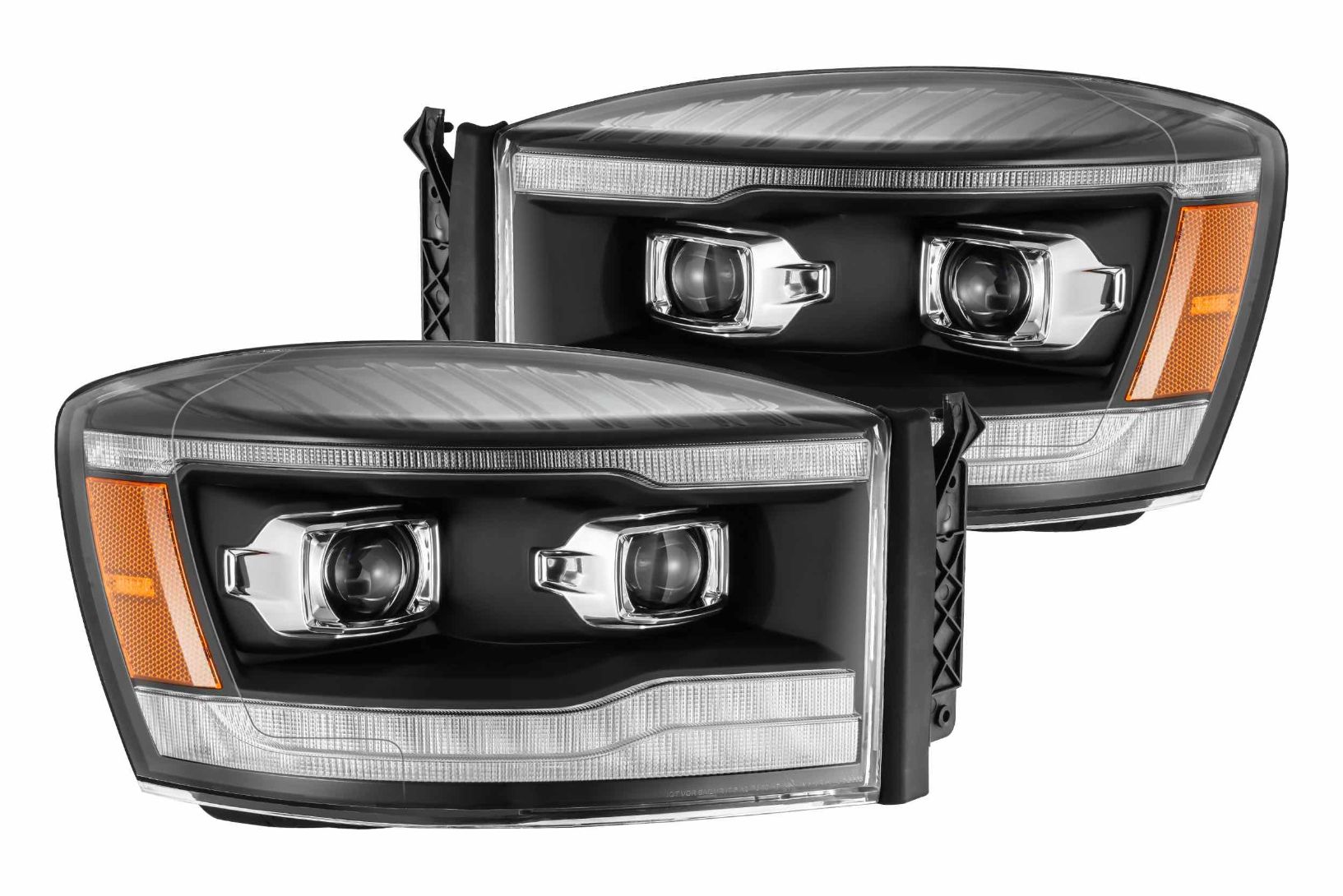 AlphaRex 880535 LUXX Black LED Headlights | 2006-2008 Ram 1500/2500/3500