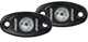 Rigid 482343 A-Series LED Light Low Power Amber Black Housing Pair | Universal