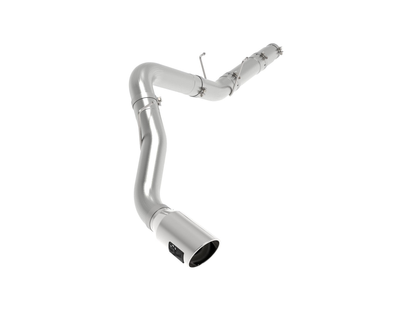 aFe 49-02078-P 5in Aluminized DPF-Back Single Rear Exit Exhaust System w/ Polished Tip | 2019-2022 Ram 2500/3500