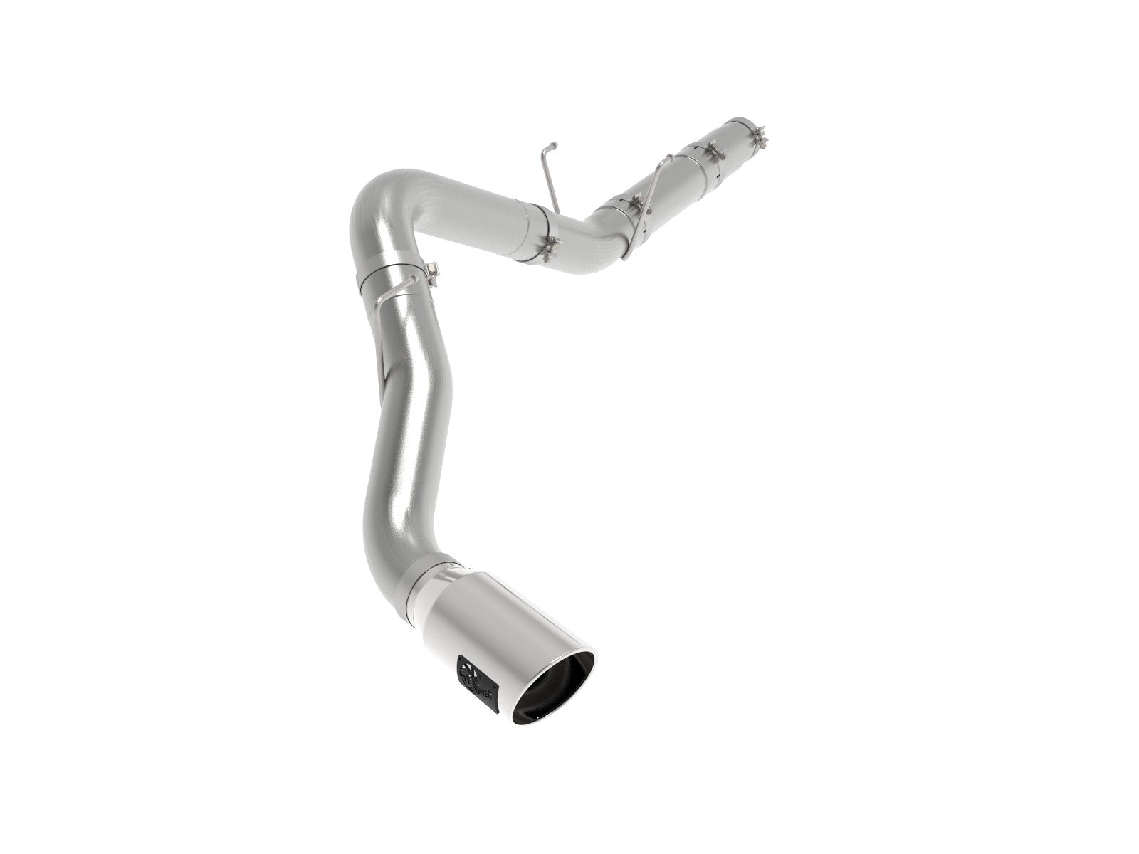 aFe 49-42078-P 5in T409 Stainless DPF-Back Single Rear Exit Exhaust System w/ Polished Tip | 2019-2022 Ram 2500/3500