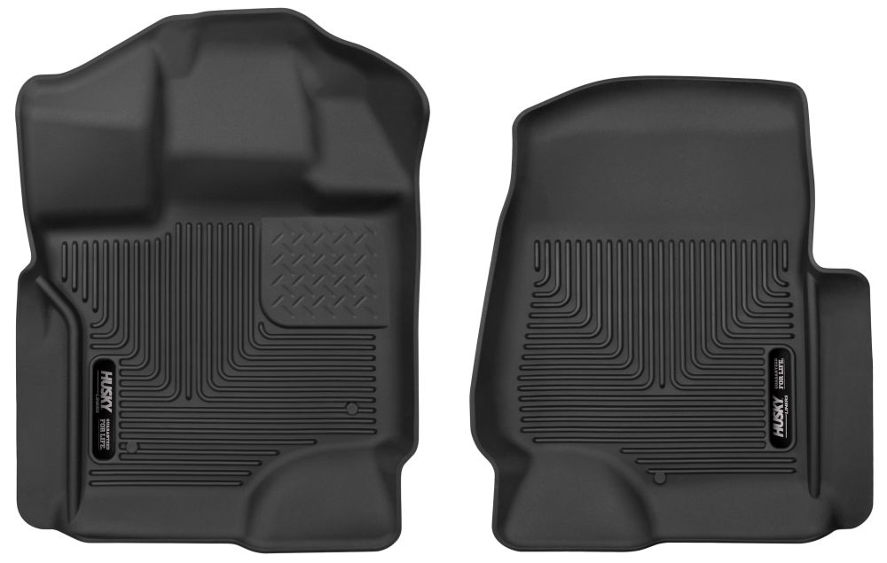 Husky 53388 X-Act Contour Front & Back Row Seat Floor Liners for Trucks w/ Underseat Box | 2017-2024 F250/F350 CrewCab