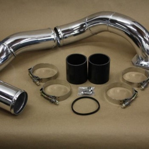 No Limit Fab 64RACSK Raw Aluminum Coldside Intercooler Pipe Kit | 2008-2010 Ford F250/F350 6.4L Powerstroke