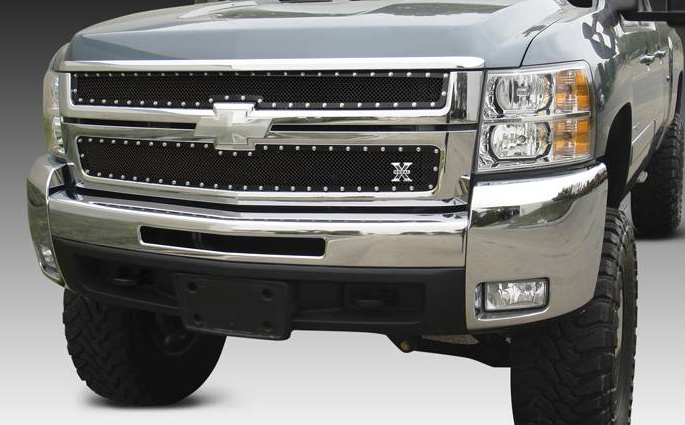 T-Rex 6711121 Studded X-Metal Grille | 2007-2010 Silverado 2500HD/3500HD