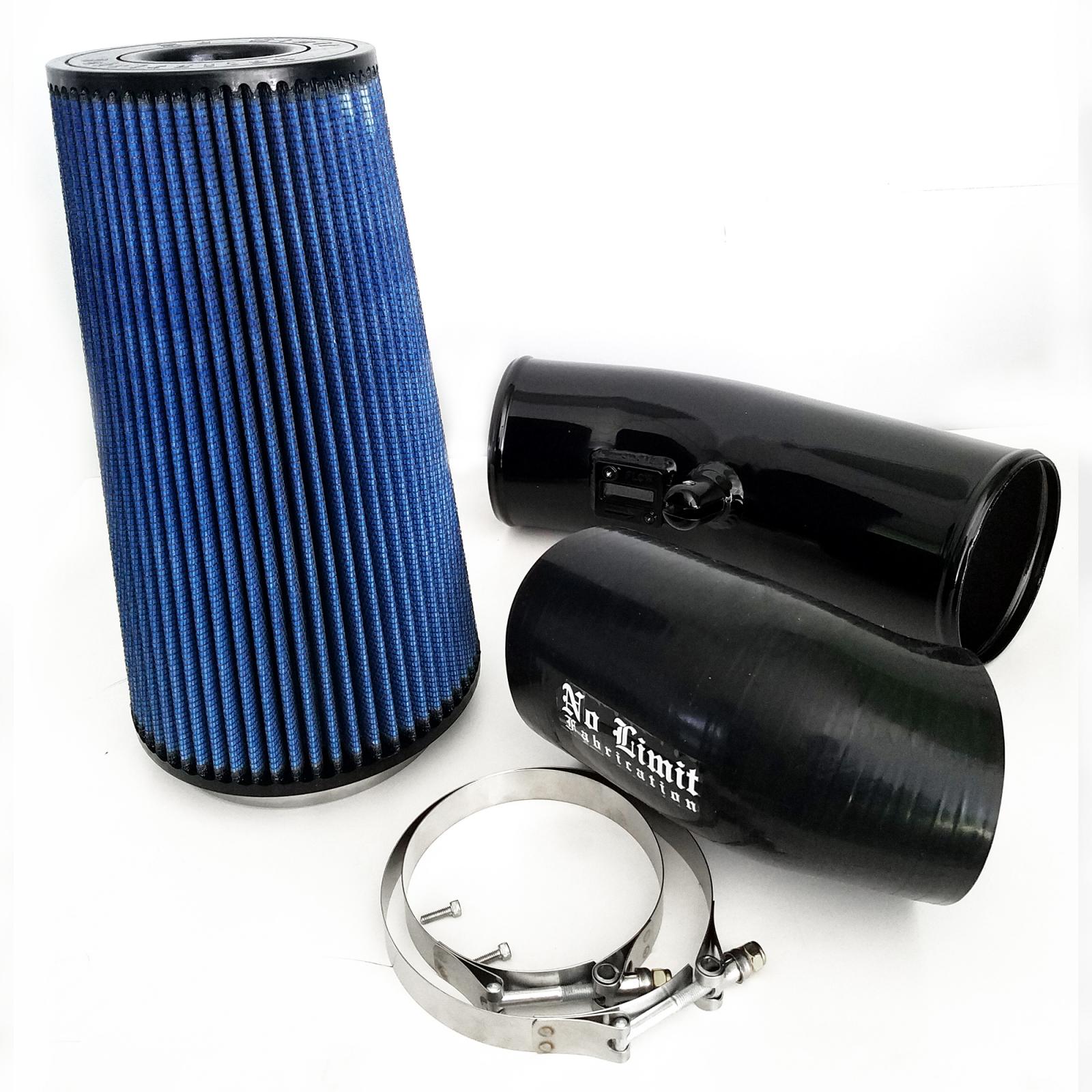 No Limit Fab 67CAIBO1116 Black Stage 2 Cold Air Intake w/ Oiled Filter | 2011-2016 Ford F250/F350 6.7L Powerstroke