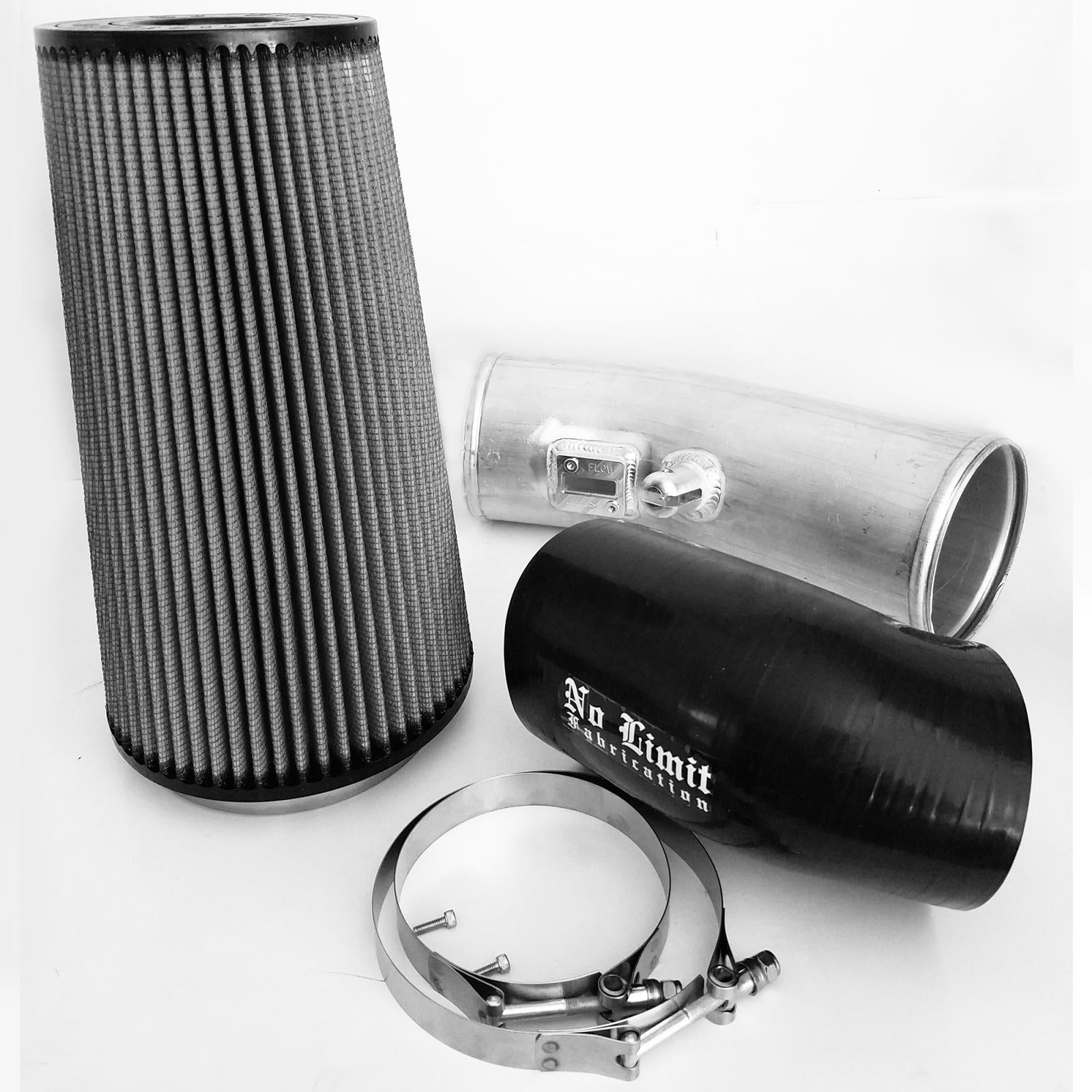 No Limit Fab 67CAIRD1116 Raw Stage 2 Cold Air Intake w/ Dry Filter | 2011-2016 Ford F250/F350 6.7L Powerstroke