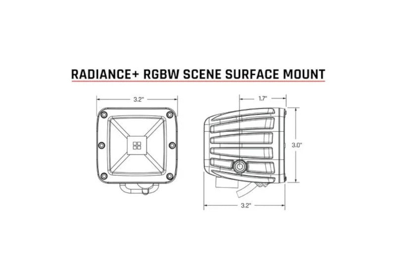 Rigid 682053 Radiance+ Scene RGBW Surface Mount 3 Pair | Universal