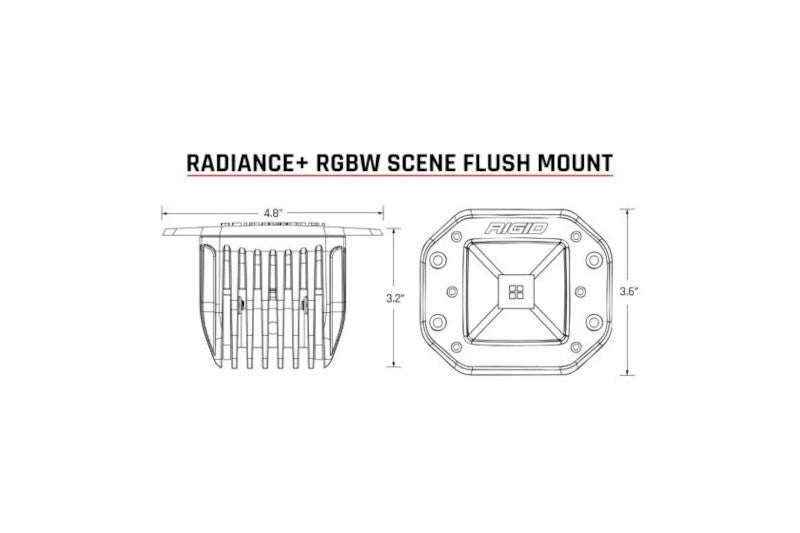 Rigid 682153 Radiance+ Scene RGBW Flush Mount 3 Pair | Universal