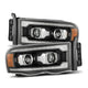 AlphaRex 880567 LUXX Series Black LED Projector Headlights | 2002-2005 Ram 1500/2500/3500