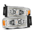 AlphaRex 880568 LUXX Series Chrome LED Projector Headlights | 2002-2005 Ram 1500/2500/3500