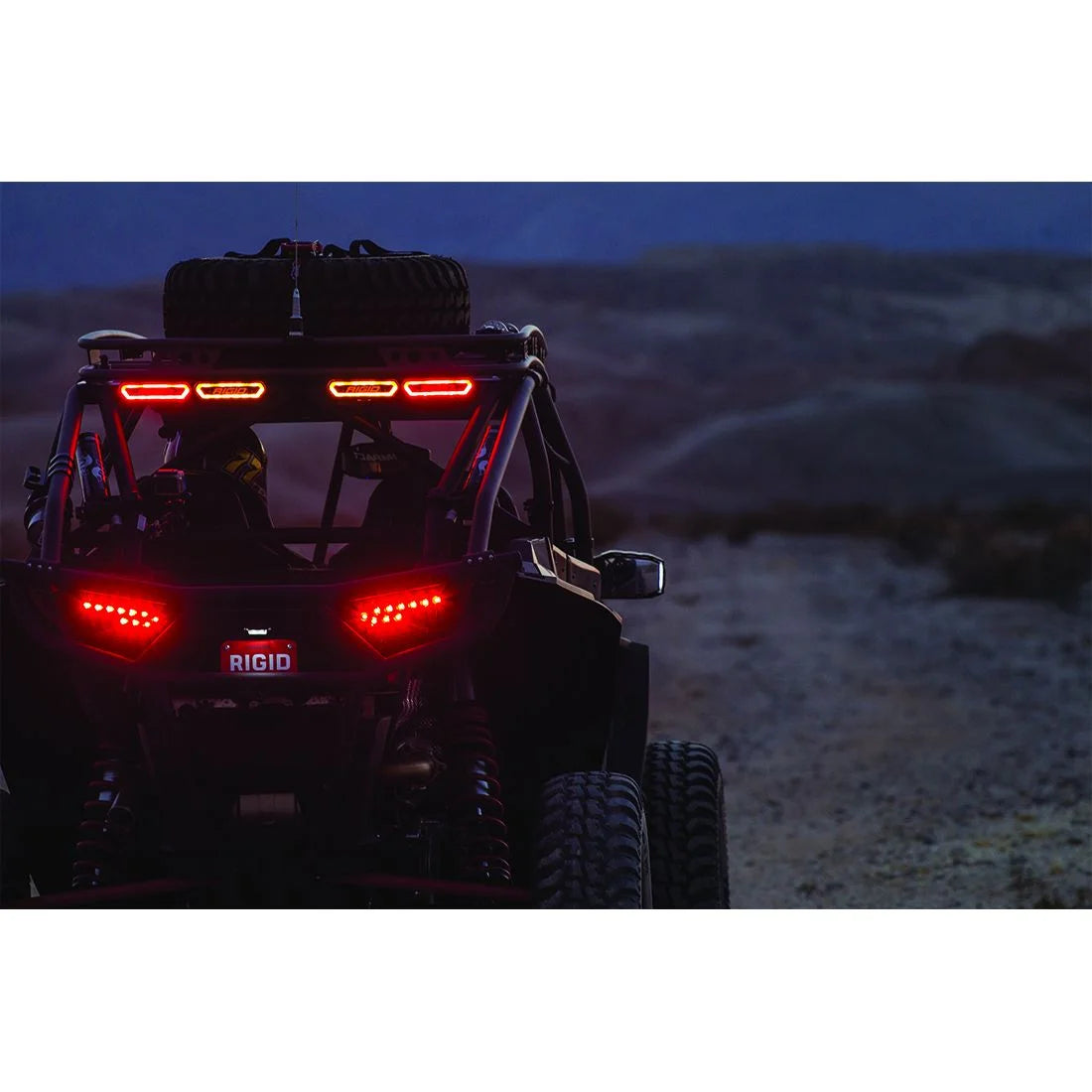 Rigid 90133 Chase Rear Facing 5 Mode LED Light Red Halo Black Housing | Universal