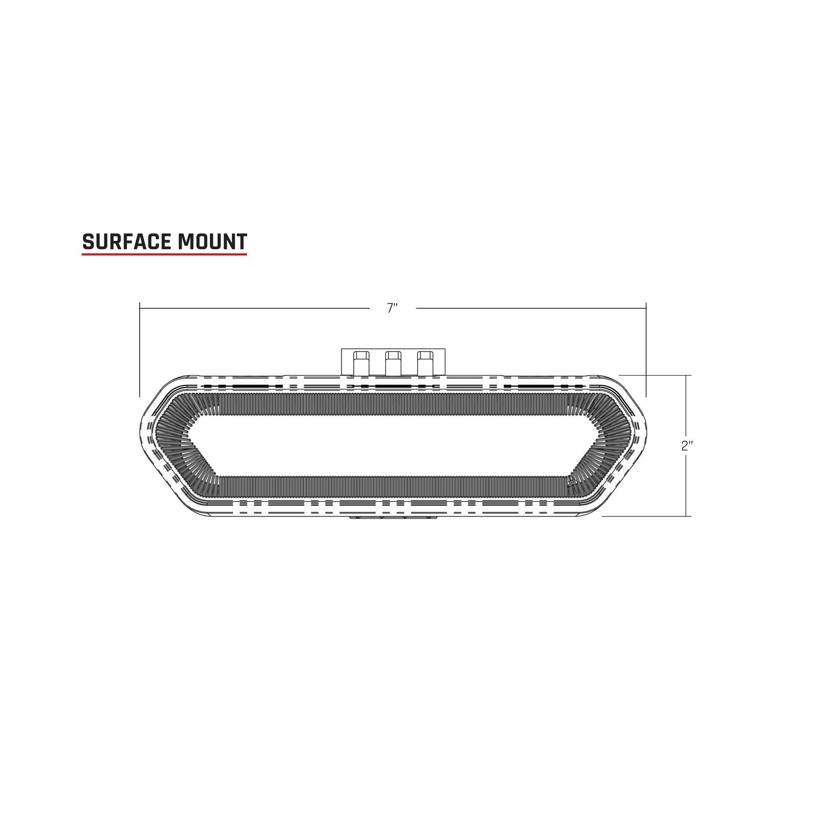 Rigid 90133 Chase Rear Facing 5 Mode LED Light Red Halo Black Housing | Universal