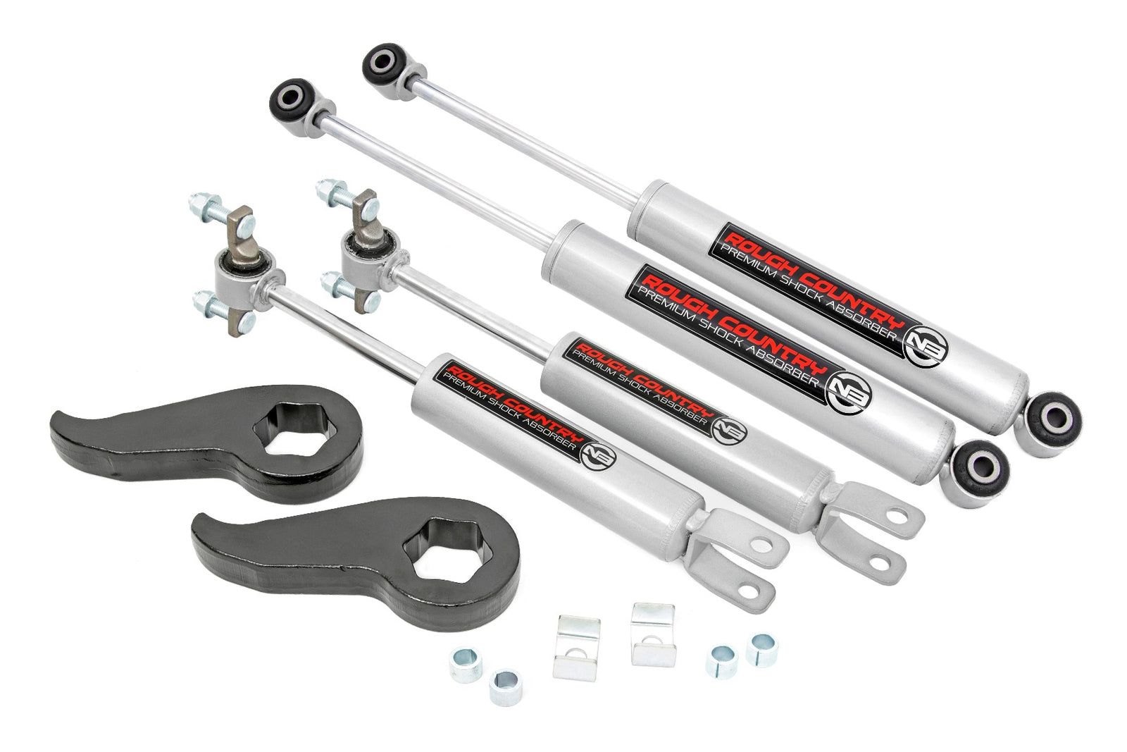 Rough Country 959331 1.25in Leveling Kit w/ N3 Shocks | 2011-2019 Silverado/Sierra 2500HD/3500HD Silverado/Sierra