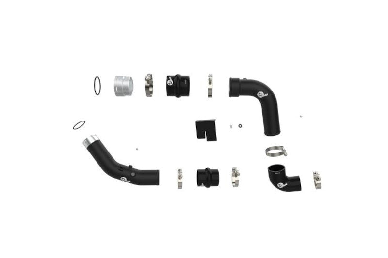 AFE 46-20684-B BladeRunner High Output 3" Aluminum Hot and Cold Charge Pipe Kit (Black) | 2023-2024 Ford 6.7L Powerstroke