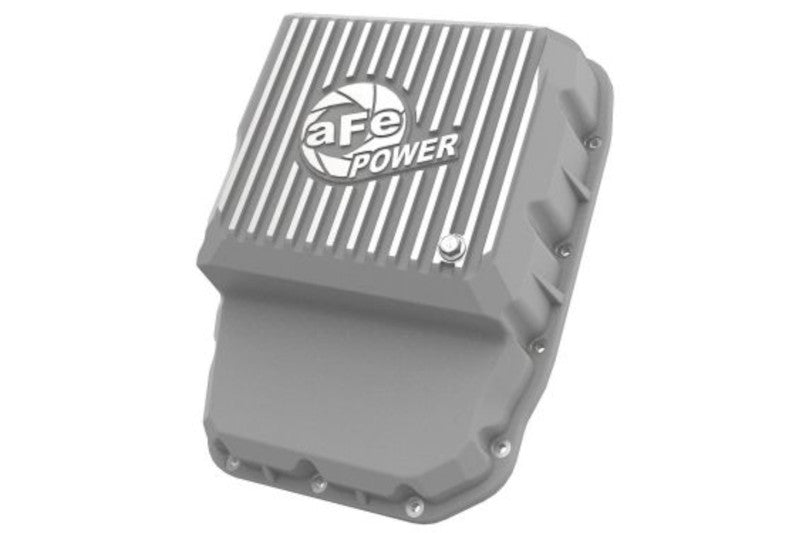 AFE 46-71160A High Capacity Finned Transmission Pan (Street Series Raw Cover) | 2013-2023 Ram 6.7L Cummins 68RFE