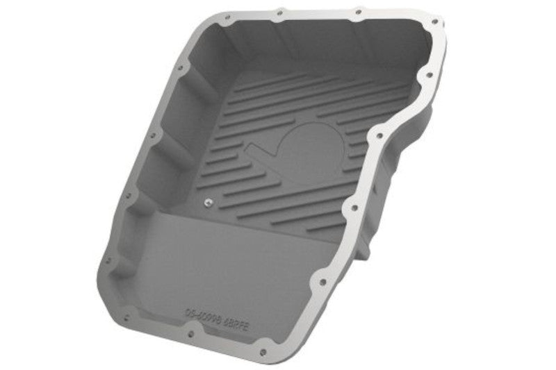 AFE 46-71160A High Capacity Finned Transmission Pan (Street Series Raw Cover) | 2013-2023 Ram 6.7L Cummins 68RFE