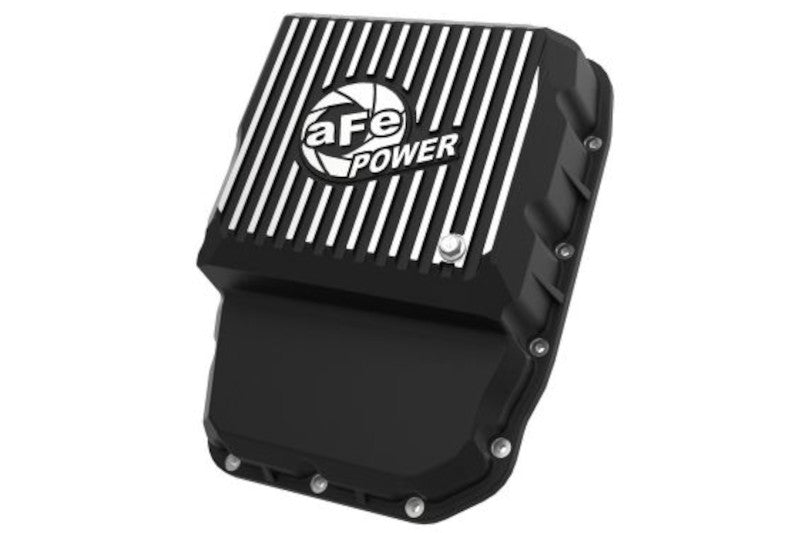 AFE 46-71160B High Capacity Finned Transmission Pan (Pro Series Black Cover) | 2013-2023 Ram 6.7L Cummins 68RFE