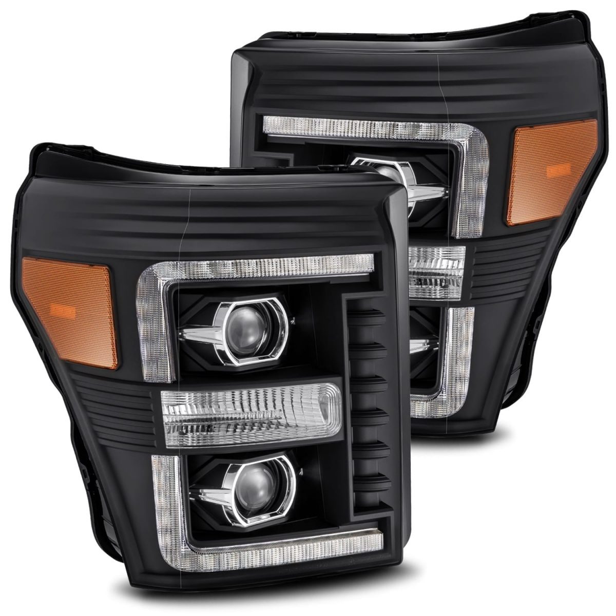 AlphaRex 880142 PRO Series Black Halogen Headlights | 2011-2016 F250/F350