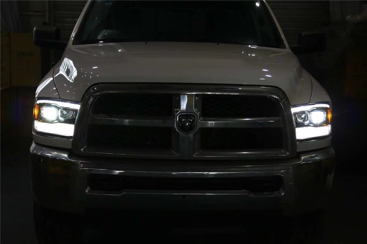 AlphaRex 880597 PRO Series Black Halogen Headlights | 2009-2018 Ram 1500/2500/3500HD