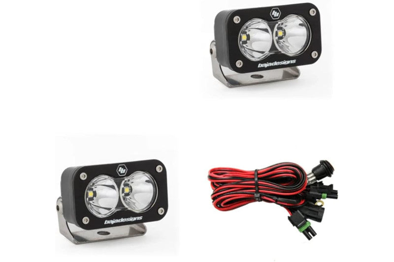 Baja Designs 237801 S2 SAE Spot LED Lights Clear | Universal