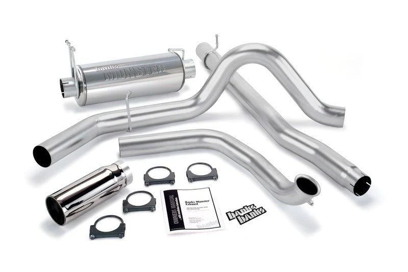 Banks 48653 Monster Single Exhaust w/ Chrome Tip | 2000-2003 Ford 7.3L Powerstroke