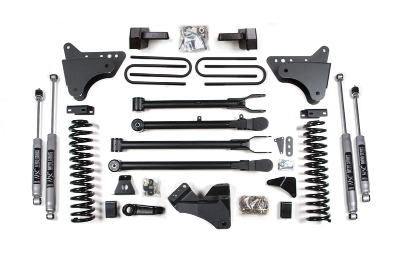 BDS 329H 4in 4-Link Lift Kit w/ NX2 Shocks | 2005-2007 F250/F350 4WD Gas w/o Rear Overload